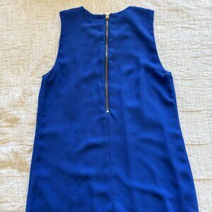 Blue Mini Dress with zipper back detail